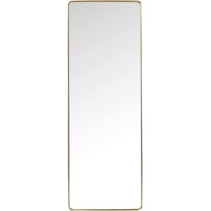 Zrkadlo s rámom v mosadznej farbe Kare Design Rectangular, 200 x 70 cm