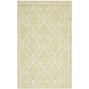 Svetlozelený vlnený koberec Safavieh Elle, 91 × 152 cm