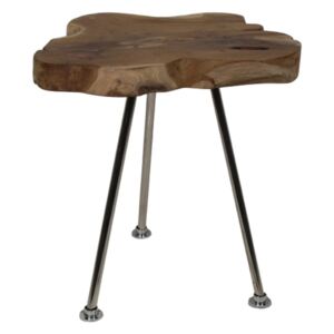 Odkladací stolík z teakového dreva HSM Collection, ⌀ 40 cm
