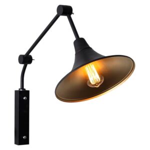 Čierna nástenná lampa Custom Form Miller
