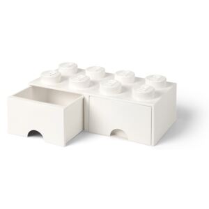 Biely úložný box s dvoma zásuvkami LEGO®
