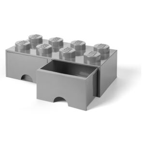 Sivý úložný box s dvoma zásuvkami LEGO®