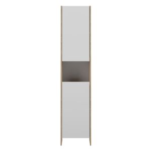 Biela kúpeľňová skrinka s hnedým korpusom Symbiosis Auben, šírka 38,2 cm