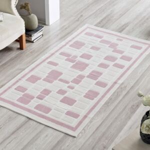 Koberec Pink Tiles, 100 x 150 cm