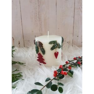 Sviečka s vianočným motívom (Vianočná sviečka)