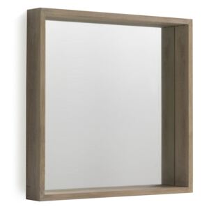 Nástenné zrkadlo z dreva paulovnie Geese Pure, 60 × 60 cm