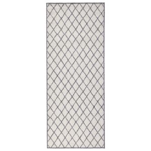 Sivý vzorovaný obojstranný koberec Bougari Malaga, 80 × 350 cm