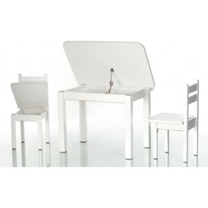 Stol a dve stoličky ST1 - biela