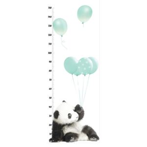 Nástenná samolepka s meradlom výšky Dekornik Minty Panda, 60 x 160 cm