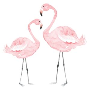 Nástenná samolepka Dekornik Flamingos, 110 x 110 cm