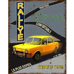 Kovová ceduľa Antic Line Rallye, 22 x 28 cm