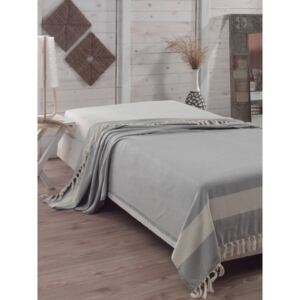 Bavlnená prikrývka cez posteľ Baliksirti Grey, 200 x 240 cm