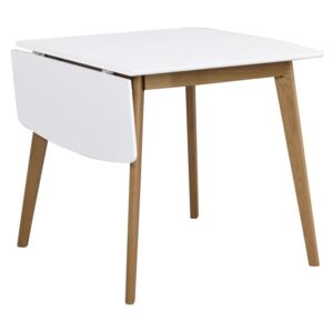 Jedálenský stôl s konštrukciou z dubového dreva so sklopnou doskou Rowico Olivia, dĺžka 80 + 30 cm