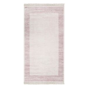 Ružový zamatový koberec Deri Dijital, 160 × 230 cm
