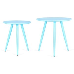 Sada 2 modrých príručných stolíkov Design Twist Kiko