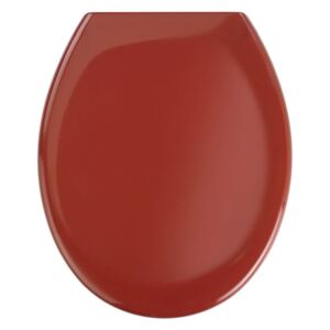 Červené WC sedadlo s jednoduchým zatváraním Wenko Premium Ottana, 45,2 x 37,6 cm