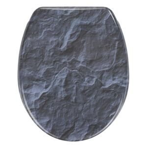WC sedadlo s jednoduchým zatváraním Wenko Slate Rock, 44,5 x 37,5 cm