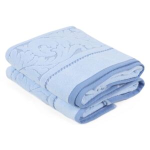 Sada 2 rmodrých uterákov z bavlny Sultan, 50 × 90 cm