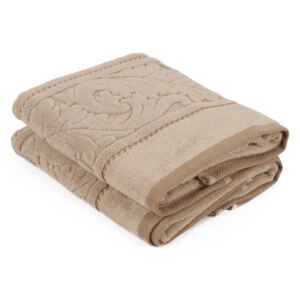 Sada 2 hnedých uterákov z bavlny Sultan, 50 × 90 cm