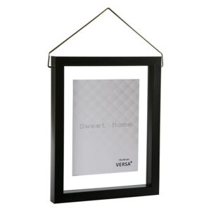 Čierny závesný fotorám VERSA, na fotografii 13 × 18 cm