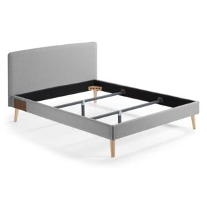 Sivá dvojlôžková posteľ La Forma Lydia, 200 × 160 cm