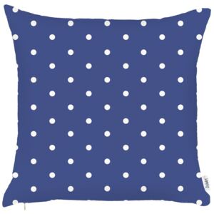 Modrá obliečka na vankúš Apolena Little Dots, 43 x 43 cm