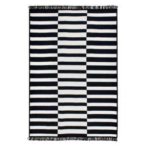 Čierno-biely obojstranný koberec Homedebleu Poros, 80 × 150 cm