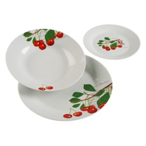 18-dielny set tanierov z porcelánu Versa Cherry