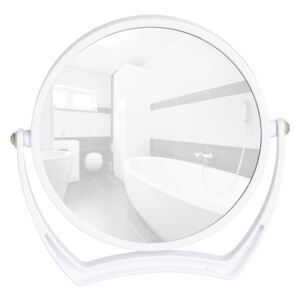 Biele kozmetické stojacie zrkadlo Noale, Ø19 cm