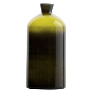 Tmavá zelená sklenená váza BePureHome Chemistry, výška 40 cm