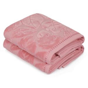 Sada 2 ružových uterákov Madame Coco Velver, 50 × 90 m