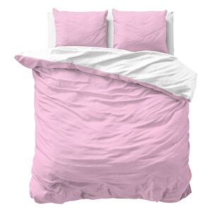 Ružové obliečky z mikroperkálu na dvojlôžko Sleeptime Twin Face, 200 × 220 cm
