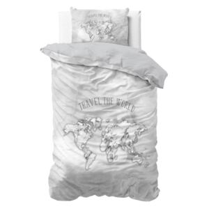 Bavlnené obliečky na jednolôžko Sleeptime World, 140 × 220 cm