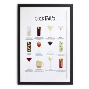 Zarámovaný plagát Really Nice Things Cocktail, 40 × 60 cm