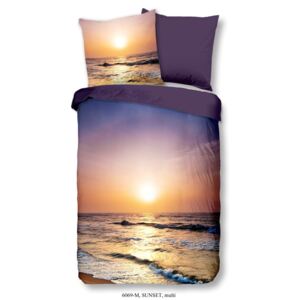Obliečky na jednolôžko z bavlneného saténu Muller Textiels Rassano Sunset Over The Ocean, 140 × 200 cm