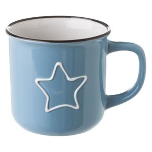 Modrý keramický hrnček Unimasa Star, 325 ml
