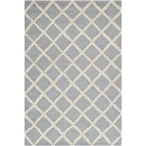 Sivý vlnený koberec Sophie Light Blue Grey, 91 × 152 cm