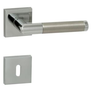 Dverové kovanie MP Prado-HR 792Q (OC/BN) - WC kľučka-kľučka s WC sadou/OC/BN (chróm lesklý/nerez brúsená)