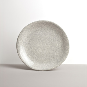MIJ Veľký guľatý tanier bielo-šedý 25 cm