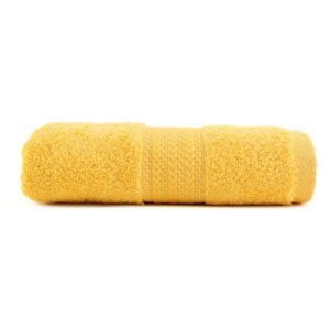 Žltý uterák z čistej bavlny Sunny, 70 × 140 cm