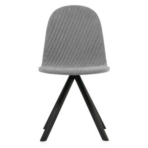 Sivá stolička s čiernymi nohami IKER Mannequin Stripe