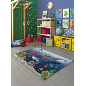 Detský koberec s motívom podmorského sveta, 200 × 290 cm