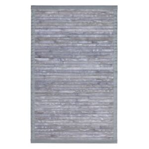Sivá kúpeľňová predložka z bambusu Wenko Thea, 80 × 50 cm