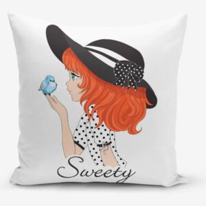 Obliečka na vankúš s prímesou bavlny Minimalist Cushion Covers Sweety Girl, 45 × 45 cm