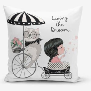 Obliečka na vankúš s prímesou bavlny Minimalist Cushion Covers Living Dream, 45 × 45 cm