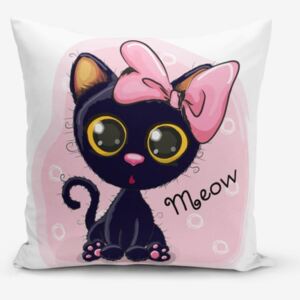 Obliečka na vankúš s prímesou bavlny Minimalist Cushion Covers Meow Catcik, 45 × 45 cm