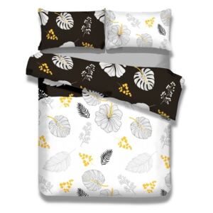 Flanelové posteľné obliečky AmeliaHome Floral Rain, 135 × 200 cm