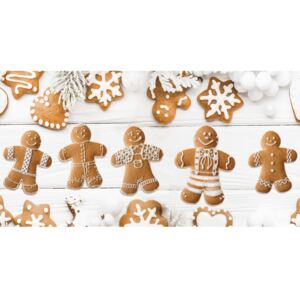 Kuchynský behúň Crido Consulting Festive Gingerbreads, dĺžka 100 cm