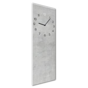 Nástenné hodiny Styler Glassclock Concrete, 20 × 60 cm