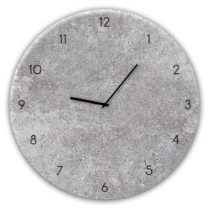 Nástenné hodiny Styler Glassclock Concrete II, ⌀ 30 cm